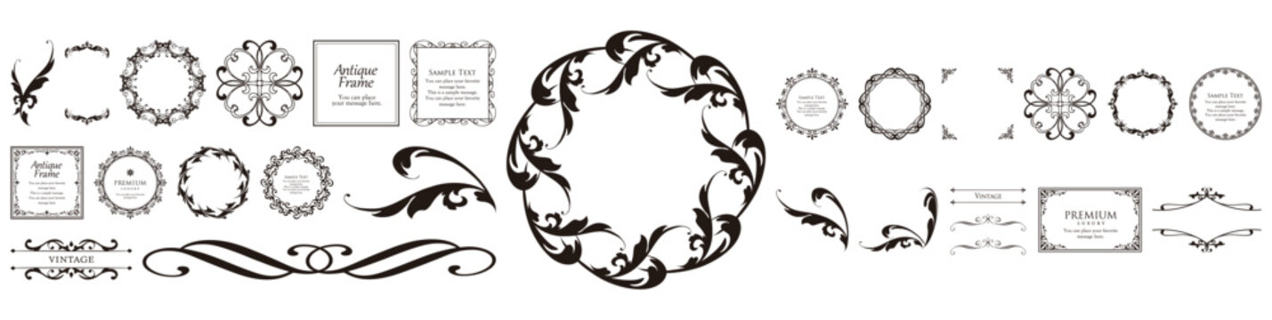 Romantic gorgeous adult-cute antique frame