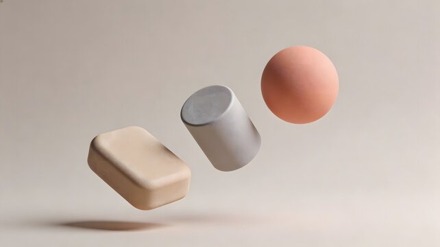 Minimalist geometric shapes connecting in scalable software architecture concept