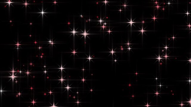スロー キラキラ星 ブラー長 8方向 白 赤 ループ 5秒（透過背景）