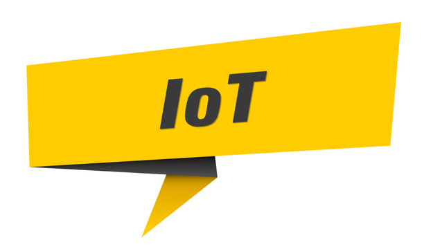 iot banner. iot&nbsp;speech bubble, label, sticker, sign template