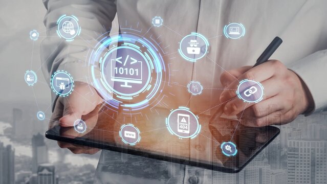 Software development with coding overlays, programming languages, developer tools, mobile app creation, and advanced programming for digital product development and software solutions. Funnel