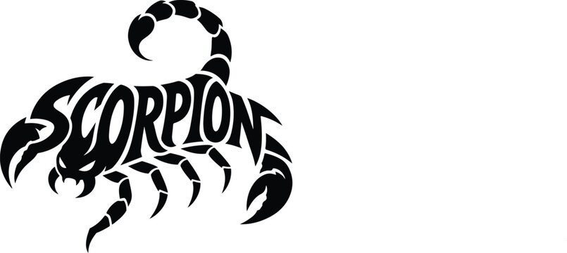 Scorpion Mascot Logo Black Vector Sports Branding Design