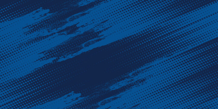 Blue color pattern gradient grunge texture background. Dots pop art comics sport style vector illustration Abstract background dark blue with modern corporate concept. eps10