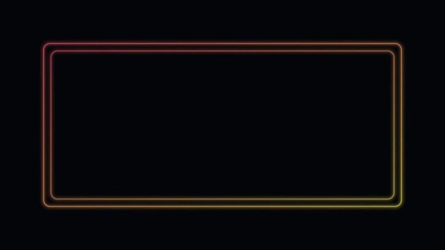 Animated red neon multi frame glowing border background pulsing loop