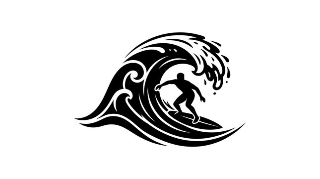 Man surfing on a wave board.