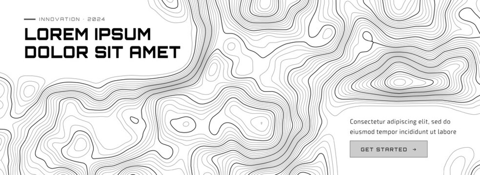 Line digital pattern layer of topographic contours. Sea and ocean background topography map featuring mountainous terrain. Waves and global view design abstract nautical vector illustration.
