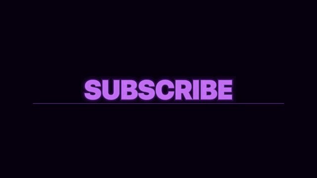 Purpl YouTube Neon Subscribe Glow Animation Loop