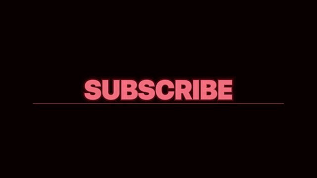 Red YouTube Neon Subscribe Glow Animation Loop