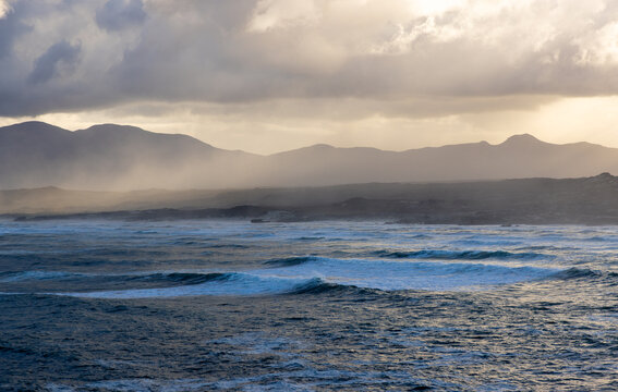 beautiful wave sets in early morning light, DeKelders, South Africa