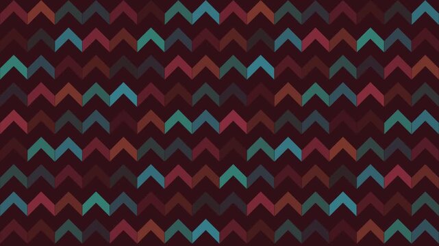 Animated Dark Rich chevron geometric pattern background shifting loop