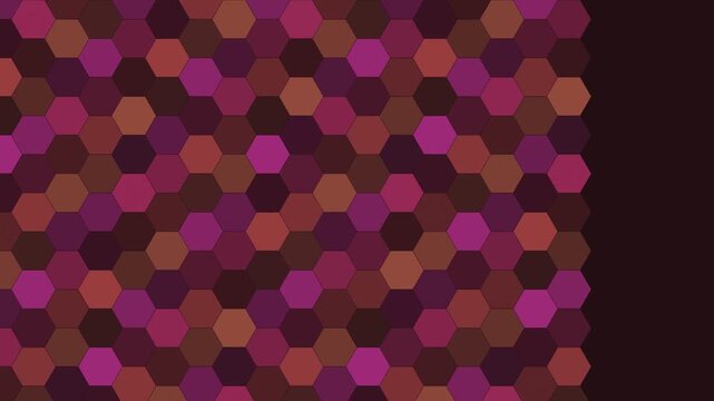 Animated Dark Tech hexagon geometric pattern background shifting loop