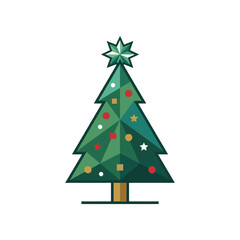 Obraz premium The Image Is Of A Christmas Tree The Tree Is Tall And Slender With A