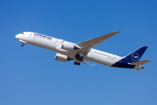 Luqa, Malta - June 28, 2026: Lufthansa Boeing 787-9 Dreamliner (Reg.: N879TQ) performing a test flight before heading Germany to enter service with Lufthansa as D-ABQC.