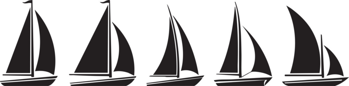 Black and white sailboats on water sailing