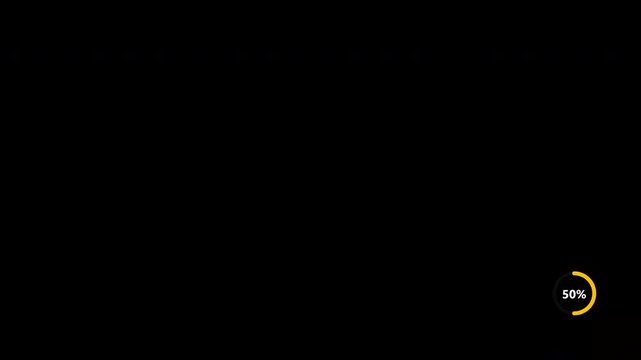 4K Circular Countdown Time Tracker Animation with Alpha Channel