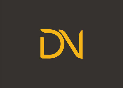 DN Modern Monogram Icon. Clean geometric letterform evokes simplicity, elegance, and contemporary graphic design sensibility.