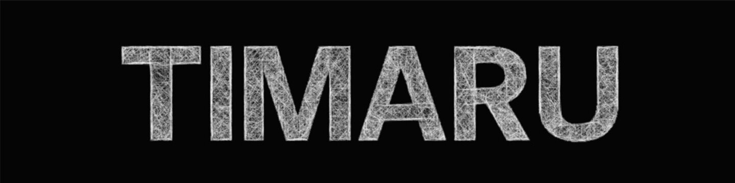 Sketch monochrome Timaru text design element