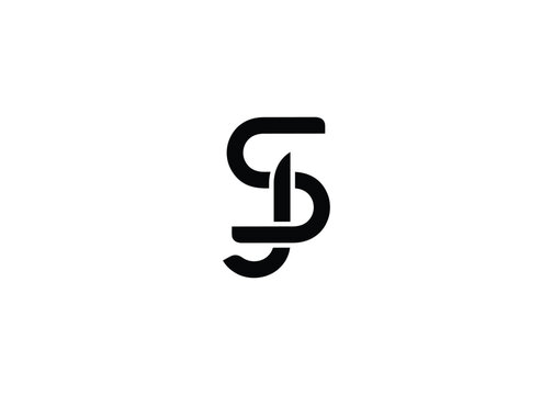 JS Modern Monogram Icon. Clean geometric letterform evokes simplicity, elegance, and contemporary graphic design sensibility.