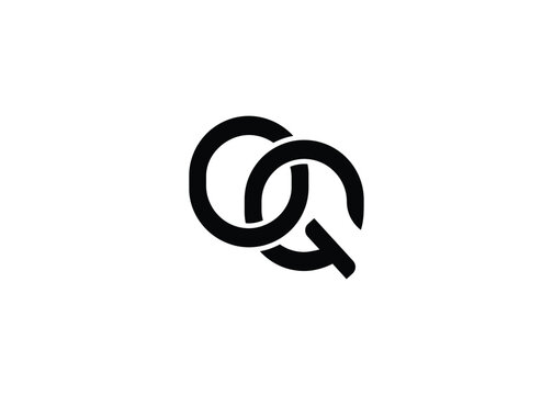 OQ Modern Monogram Icon. Clean geometric letterform evokes simplicity, elegance, and contemporary graphic design sensibility.