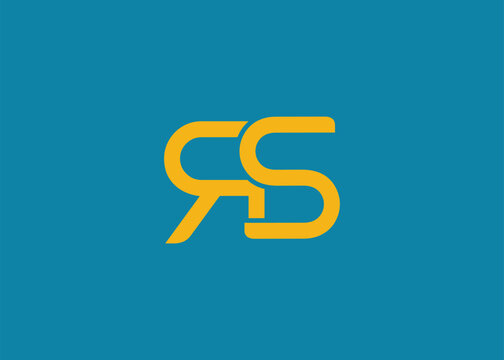 RS Modern Monogram Icon. Clean geometric letterform evokes simplicity, elegance, and contemporary graphic design sensibility.