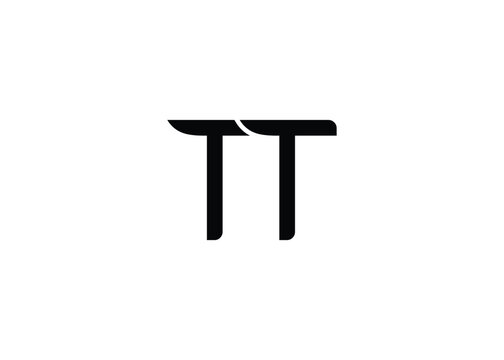 TT Modern Monogram Icon. Clean geometric letterform evokes simplicity, elegance, and contemporary graphic design sensibility.