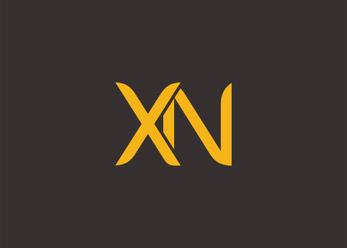 XN Modern Monogram Icon. Clean geometric letterform evokes simplicity, elegance, and contemporary graphic design sensibility.