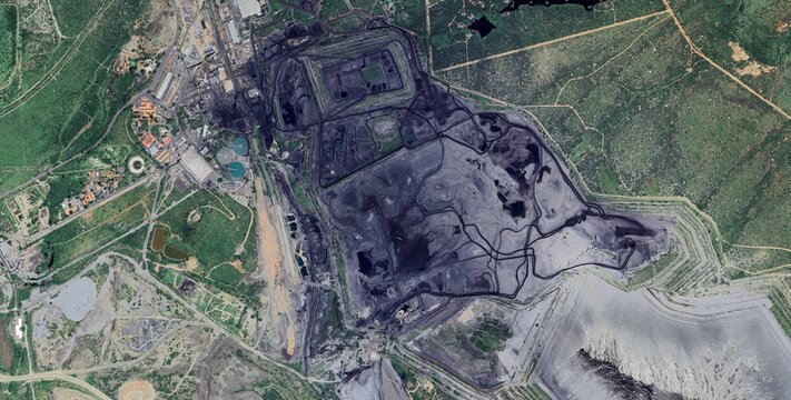 Palabora Mine Complex Satellite View, Phalaborwa South Africa