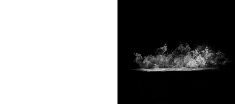 realistic fog or cloud isolated on transparent background, realistic dry ice smoke clouds fog overlay perfect for compositing into your shots.