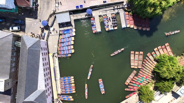 River Cam Punting 4K Aerial Drone Footage