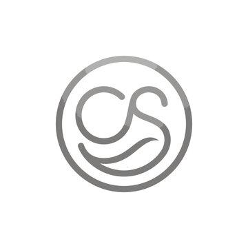 Circular CS monogram letter logo design.