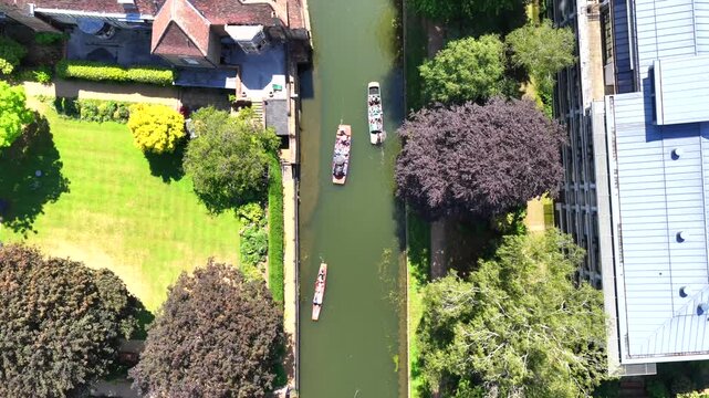River Cam Punting 4K Aerial Drone Footage