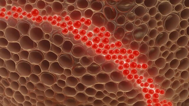 Epidermal Nerve Ending Bead Trail Beneath Transparent Skin for Medical Education