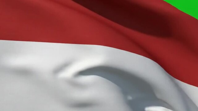 Waving flag of austria against a green screen background