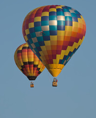 Fototapeta premium Hot Air Balloons Fly Together Closely