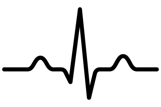 Simple heart rate monitor graphic showing heartbeat waveform pattern