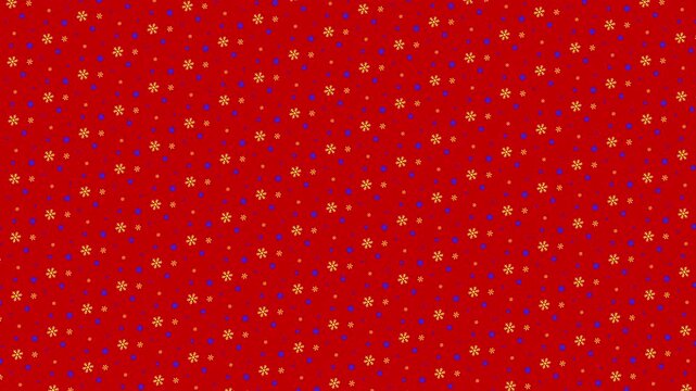 4K Christmas loop snowflake, ball 1