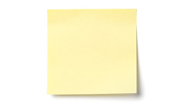 yellow sticky note isolated
