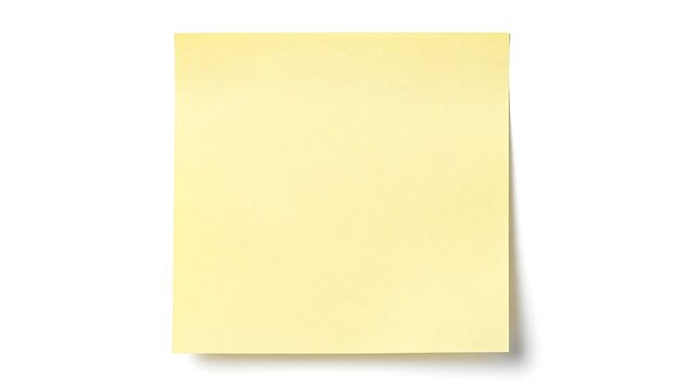 yellow sticky note isolated
