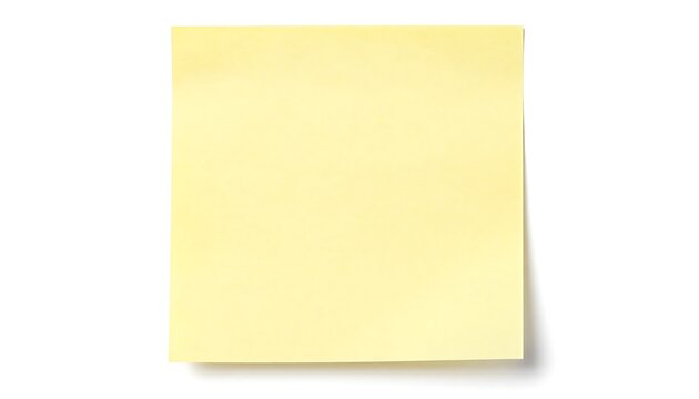 yellow sticky note isolated