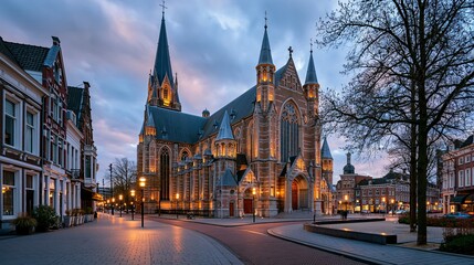 Obraz premium Church in Eindhoven, Netherlands holds a central role.