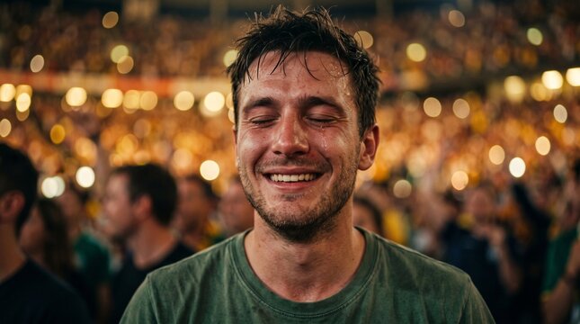 Man Crying Tears of Joy Cheering at Soccer Championship Final 2026 soccer world championship tournament
