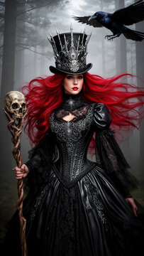 mujer, moda, falda, beldad, fantas&iacute;a, vampiro, g&oacute;tica, antique, halloween, bruja, moreno, modelaje, se&ntilde;ora, negro, gorros, cabello, glamour, persona, brujer&iacute;a, horror, gente, disfraces, estilo, retro,