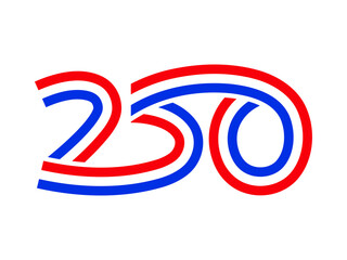 Obraz premium America 250th anniversary patriotic logo design