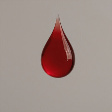 Matte Painting Blood Life. Single Drop Of Blood