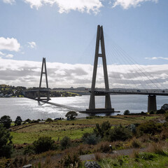 Obraz premium Fantasy Art Bridge Forth. The Queensferry Crossing Road Bridge