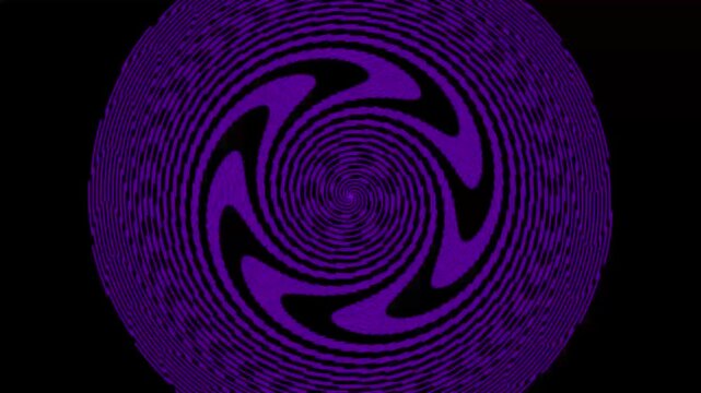 Hypnotic spiral motion animation 4k background, with color changing, pulsing geometric patterns