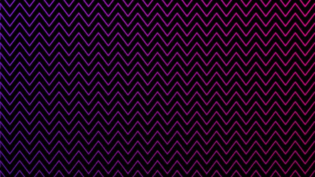 Neon purple zigzag pattern background, abstract geometric motion loop for modern digital and tech presentations animation 4k