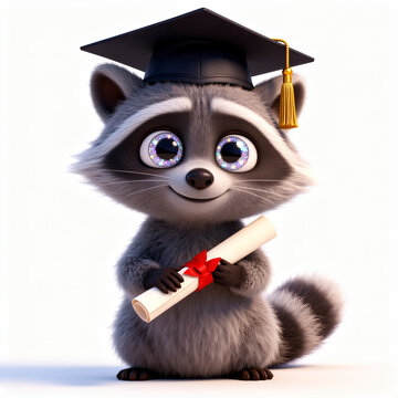 mapache, educaci&oacute;n, acto de graduaci&oacute;n, graduado, centros, dibujos animados, gorros, ave, universidad, chapas, alumna, animal, diploma, educador, bachillerato, vector, libro, ilustraci&oacute;n, grado, acad&eacute;