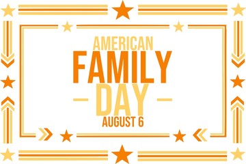 Obraz premium American Family Day Celebration Background with Happy Family Home Illustration - V2