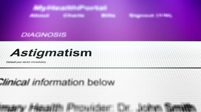 Generic Health Portal with Ear Health Diagnosis - Astigmatism
